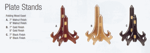 FOLDING WOOD EASEL PLATE STANDS